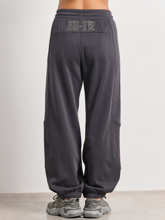 Παντελόνι Φόρμας με Λάστιχο Fleece Coal