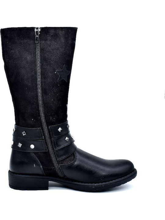 Kinderstiefel mit Reißverschluss Schwarze