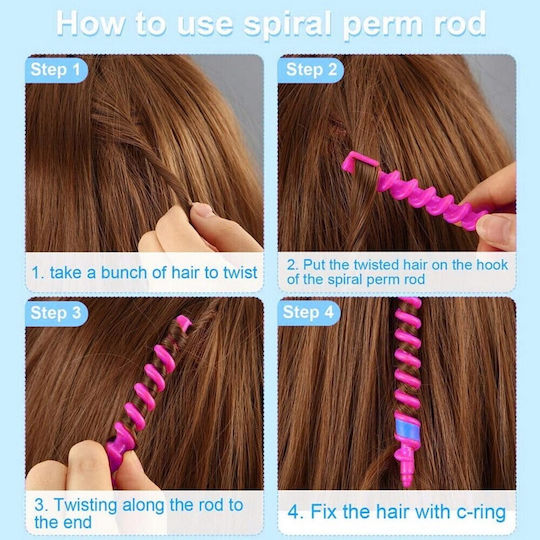 Сет От 12 Пластмасови Пръчки Hair Curler