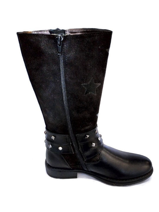 Kinderstiefel mit Reißverschluss Schwarze