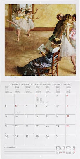Ημερολογιο Τοιχου 2026 Legami 18x18cm Wall Calendar Impressionists Cal260118