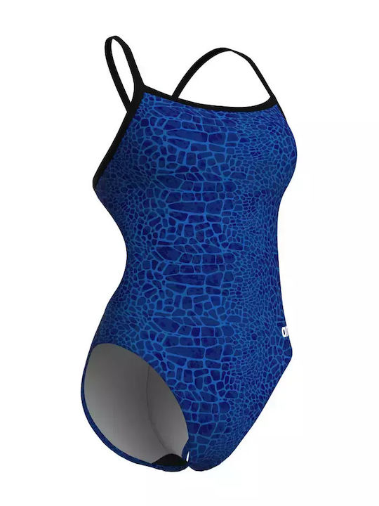 One-Piece Swimsuit Animal Print Blue