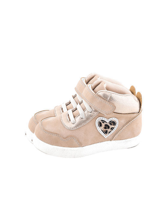 Anatomisch Kinderstiefeletten mit Klettverschluss Gold