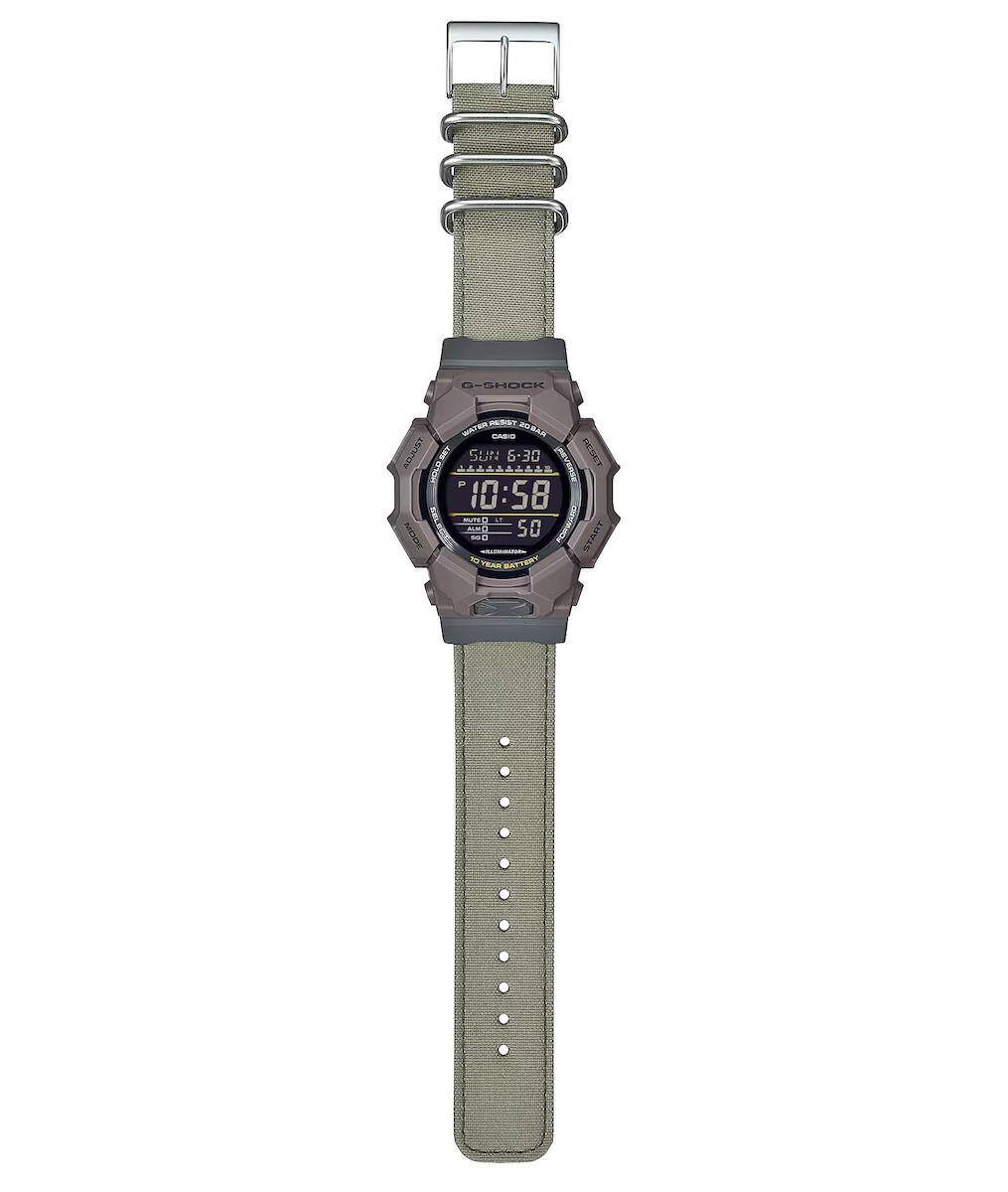 Casio Ceas Digital De Bărbați Cu Baterie Și Curea Textilă Verde GD