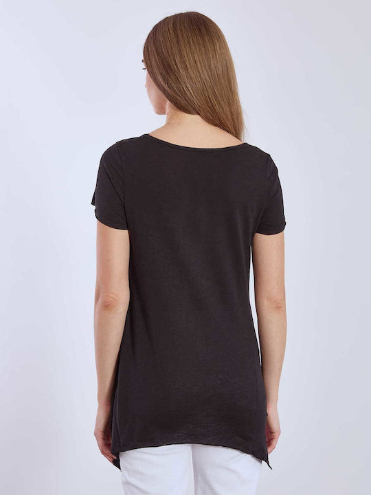 Women's Blouse Cotton Black