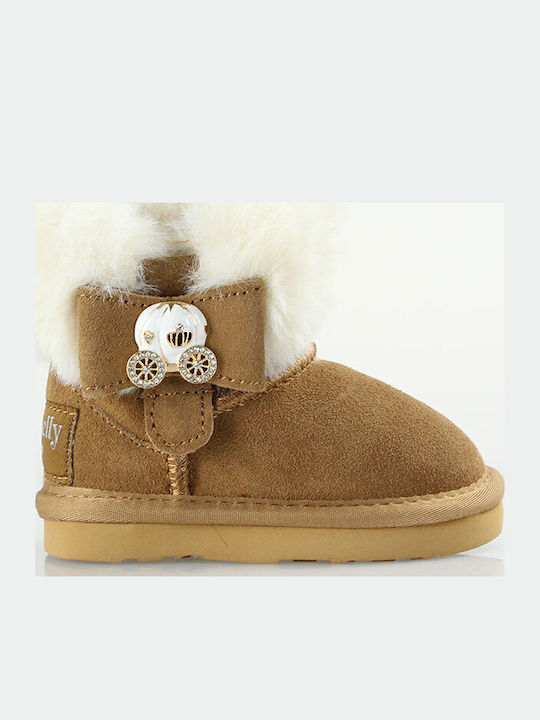 Carrie Suede Kinderstiefeletten Tabac Braun