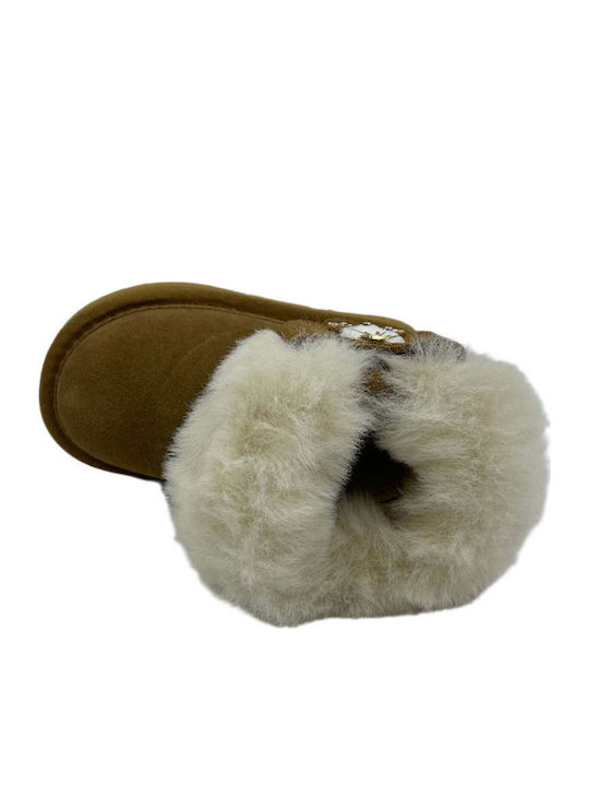 Carrie Suede Kinderstiefeletten Tabac Braun