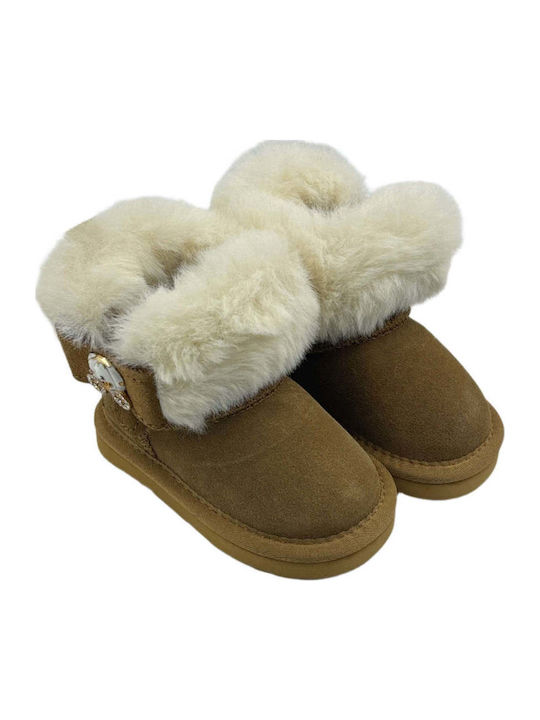 Carrie Suede Kinderstiefeletten Tabac Braun