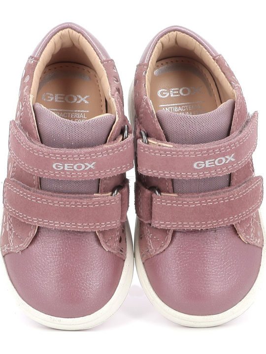 B Biglia C Leather Kids Boots with Velcro Pink