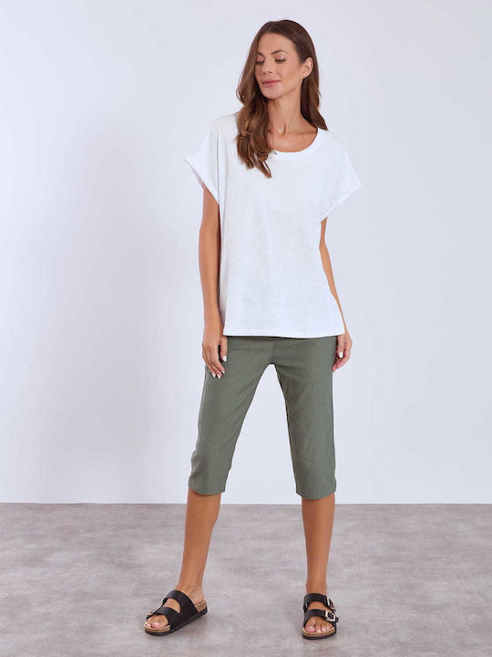 Sleeve Women's Athletic Blouse White