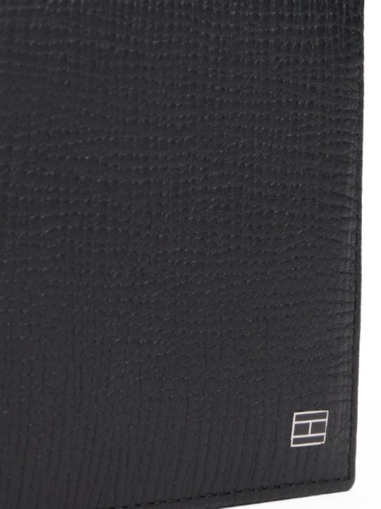 Woven Texture Cc Flap & Coin Men's Wallet Classic Black