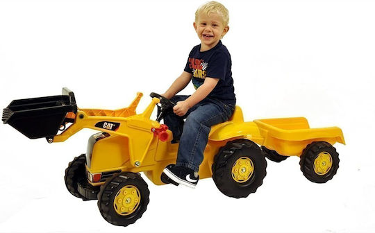 Kids Foot-to-Floor Ride On Tractor with Trailer & Pedal CAT Beige