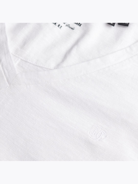 D1 Stud Studios Slub Emb Vee Women's T-shirt White