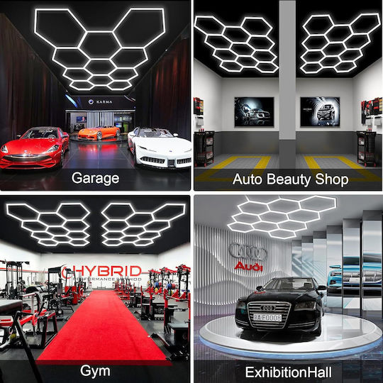 Roza Rz15 LED Iluminare Liniară Comercială Hexagon 15 Celule Alb Rece