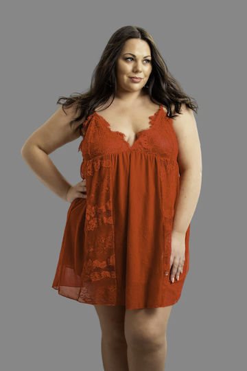 Sensual Red Babydoll Plus Size