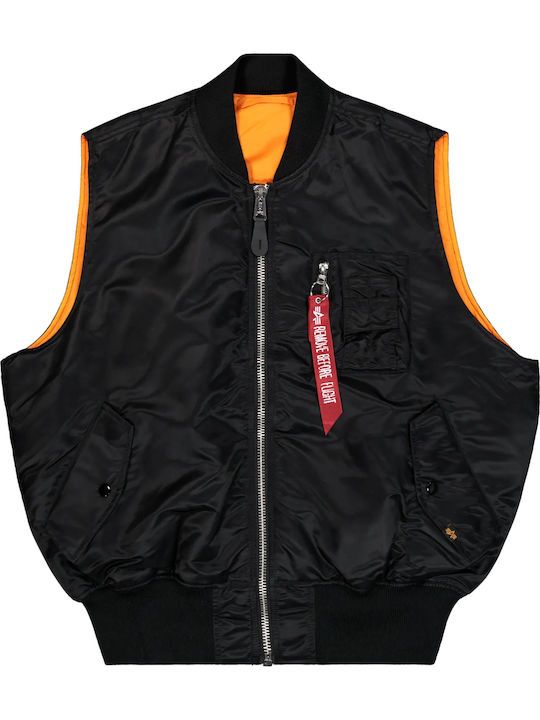Ma-1 Sleeveless Jacket Bomber Waterproof Black