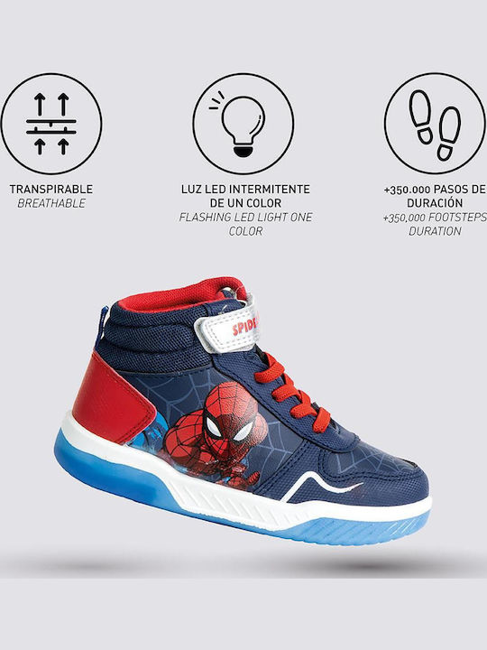 Kids Sneakers High with Scratch & Lights Multicolour