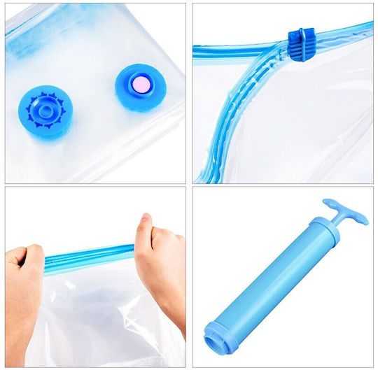 Plastic Sac de Depozitare pentru Haine Etanș și cu Vid 70x110cm 1buc