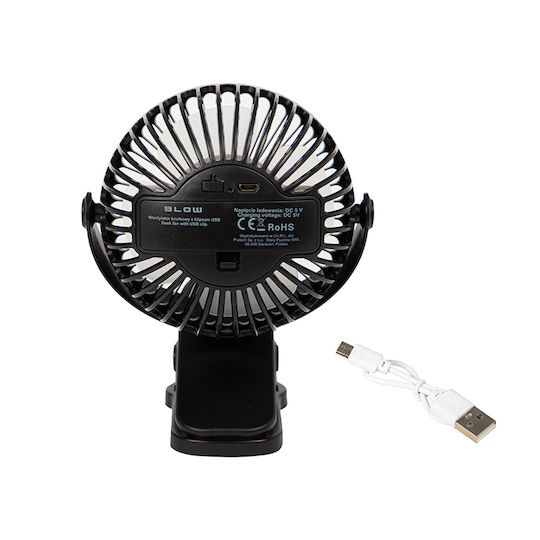 Blow Ανεμιστηράκι USB 3W Μαύρο 44-506