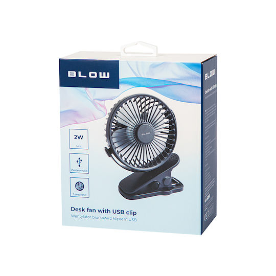 Blow Ανεμιστηράκι USB 3W Μαύρο 44-506