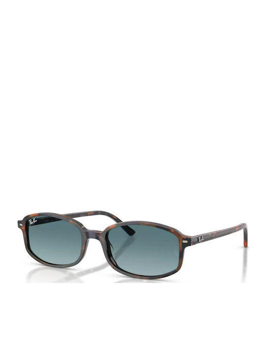 Ray Ban Unisex Sunglasses with Brown Tartaruga Plastic Frame and Green Gradient Lens RB2232 13563M