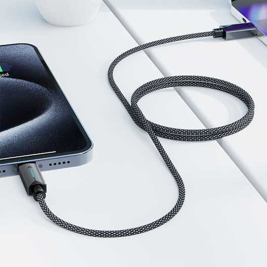 Acefast USB 2.0 Cable USB-C male - USB-A 18W Μαύρο 1.2m