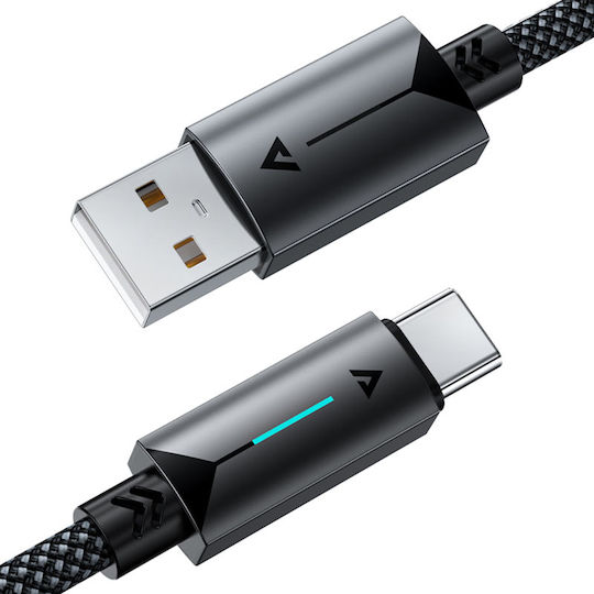 Acefast USB 2.0 Cable USB-C male - USB-A 18W Μαύρο 1.2m