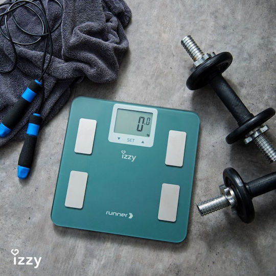 Izzy Ψηφιακή Ζυγαριά 180kg με Λιπομετρητή Γαλάζια 223664