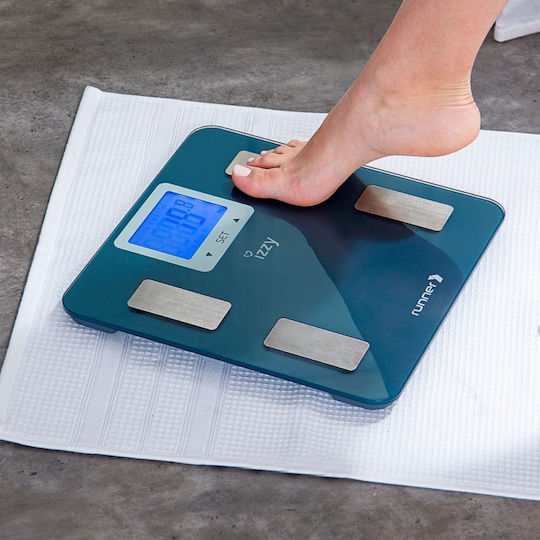 Izzy Ψηφιακή Ζυγαριά 180kg με Λιπομετρητή Γαλάζια 223664