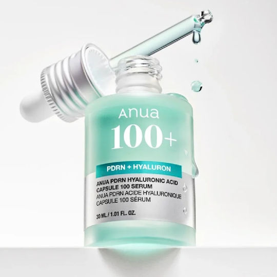 Anua Pdrn Hyaluronic Acid Capsule 100 Feuchtigkeitsspendend Serum Gesicht mit Hyaluronsäure für Strahlkraft & Aufhellung 30ml