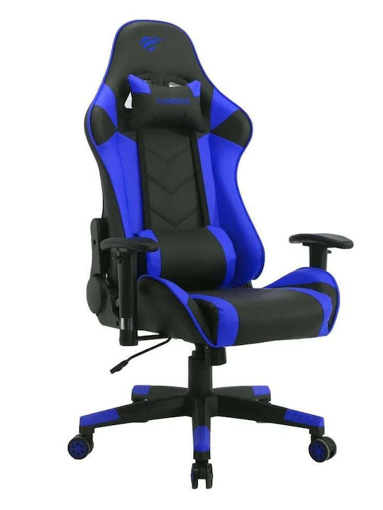 Havit GC932 Καρέκλα Gaming Δερματίνης με Ρυθμιζόμενα Μπράτσα Μαύρο/Μπλε