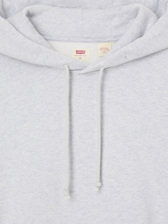 Authentic Φούτερ με Κουκούλα Light Gray