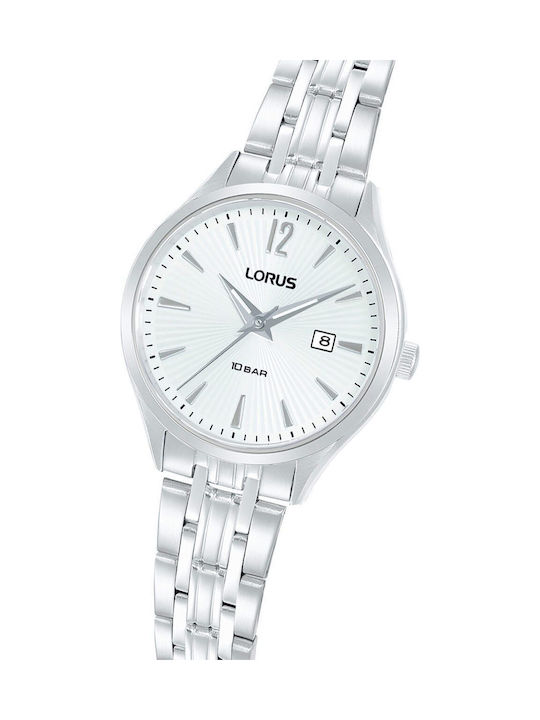 Lorus Γυναικείο Ρολόι Μπαταρίας με Ασημί Μεταλλικό Μπρασελέ