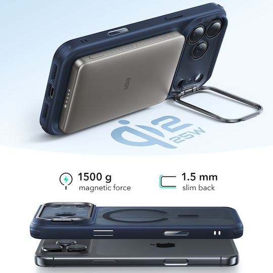 ESR Umschlag Rückseite Metallisch Blau (iPhone 17 Pro)