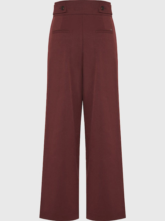 Femei Talie înaltă Din material textil Pantaloni cu Croială Balon Roșie