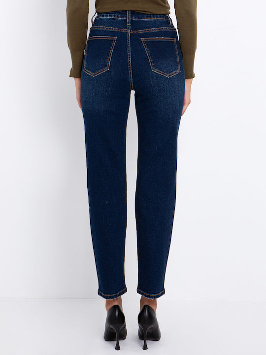 Hoch tailliert Damenjeans Medium Blue
