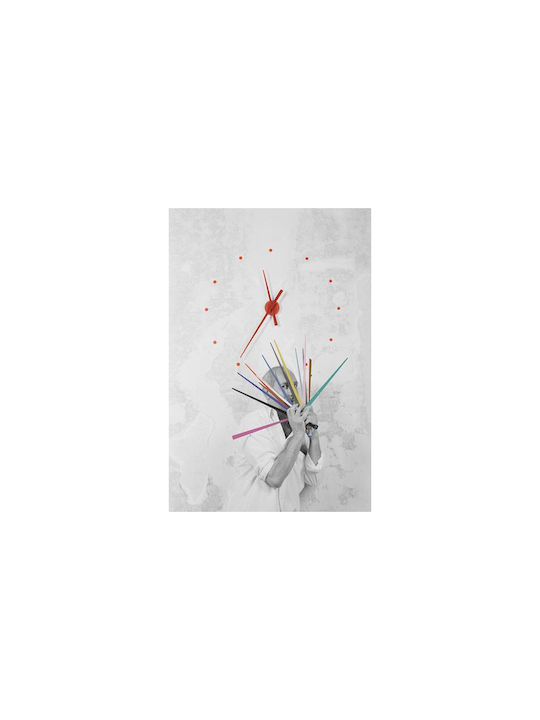 Nomon Oj Wall Clock Sticker Plastic Orange Ø80cm