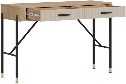 Schminktisch Flosora 137 aus Holz & Metall Δρυς, Μαύρο, Κασμίρι mit Spiegel 120x44x78cm Schminktisch Flosora 137 aus Holz & Metall Δρυς, Μαύρο, Κασμίρι mit Spiegel 120x44x78cm