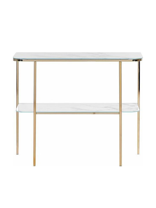Berwyn 1669 Konsole White Marble, Gold L100xB35xH84cm