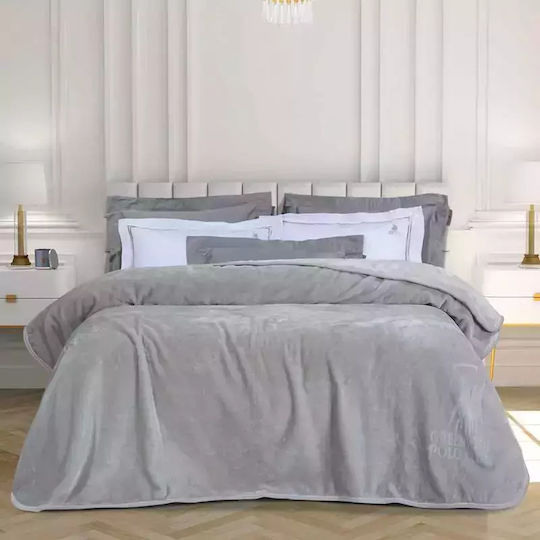 Greenwich Polo Club 3498 Velvet Blanket Super King 220x240cm Blue