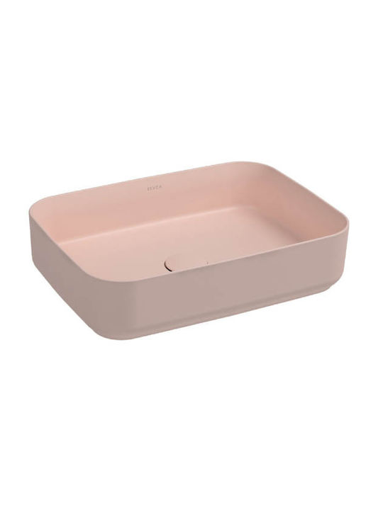 Isvea Επικαθήμενος Νιπτήρας Πορσελάνης 50x36cm Salmon