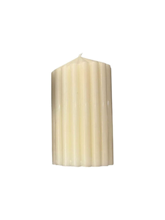 Iliadis Decorative Beige Candle 7x13cm