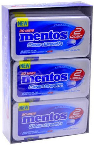 Mentos Καραμέλες με Γεύση Peppermint 12τμχ 21gr