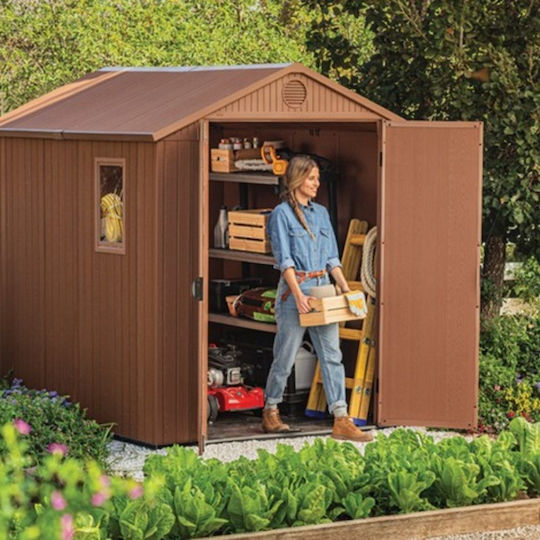 Depozit Plastic De Grădină Darwin Rezistent La Vânt Cu Izolație M1.9xL2.44xH2.21m
