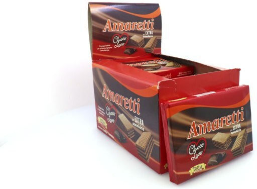 Bingo Amaretti Napolitană 12buc x68gr Choco Love Extra Ciocolată