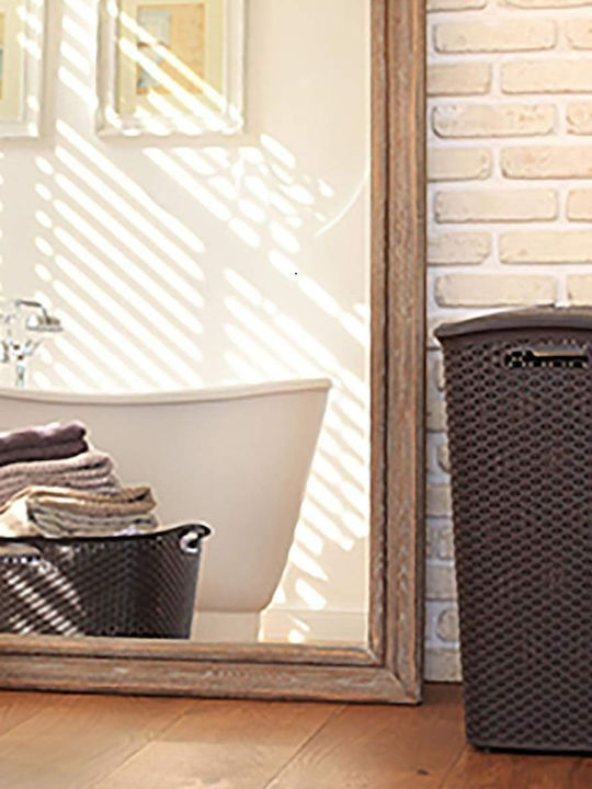Curver My Style Coș De Rufe Din Plastic 55L Cu Capac 33x43x60cm Maro