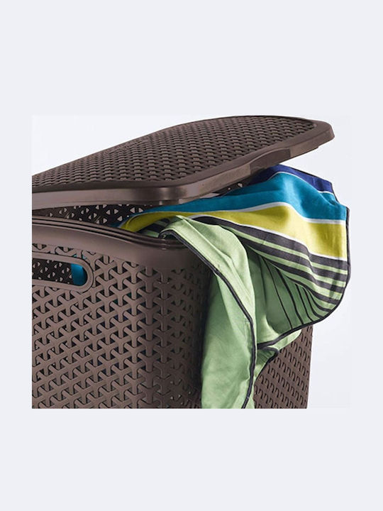 Curver My Style Coș De Rufe Din Plastic 55L Cu Capac 33x43x60cm Maro