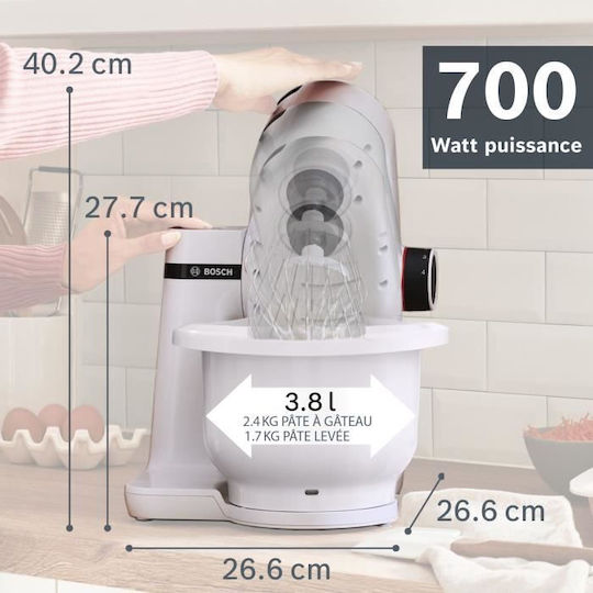 Bosch Машина за мелене на месо 700W Бяла