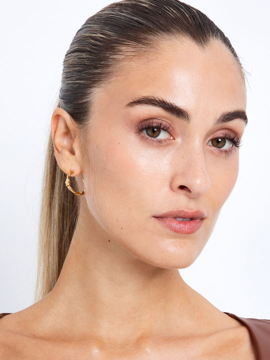 Toi&Moi Earrings Hoops Gold Plated