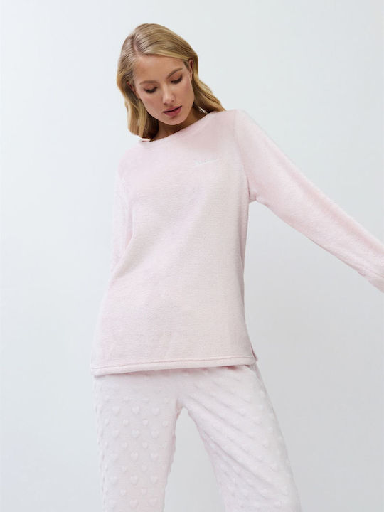 Aruelle Χειμερινό Γυναικείο Σετ Πιτζάμας Baby Pink Aruelle Χειμερινό Γυναικείο Σετ Πιτζάμας Baby Pink